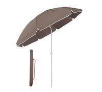 Sekey Parasol de Jardin 160 cm GRS Certifié - Réglable en Hauteur & Inclinaison, UPF50+ avec Polyester Recyclé Imperméable & 8 Baleines Antivents