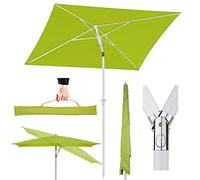 Sekey Parasol Rectangulaire 180 x 125 cm - Avec housse de protection, Pivotant et Ajustable en hauteur, Protection UV UPF50+