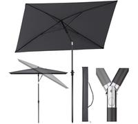 Sekey Parasol Rectangulaire 210 x 140 cm - Avec housse de protection, inclinable et réglable en hauteur, Protection solaire UPF50+