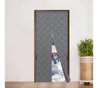 Sekey Rideau de Porte magnétique - Protection Contre Le Froid - Imperméable - Coupe-Vent - Économie d'énergie - 90 x 200 cm - Gris