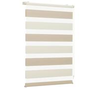 Sekey Store Double Klemmfix sans perçage pour fenêtre, Bicolore - 40 cm de Large - Store Double - Protection Solaire - 40 x 130 cm - Beige et Marron