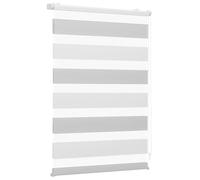 Sekey Store Double Klemmfix sans perçage pour fenêtre, Bicolore - 55 cm de Large - Store Double - Protection Solaire - 55 x 130 cm - Blanc et Gris Clair