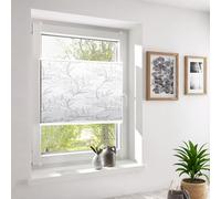 Sekey Store plissé en nid d'abeille - sans perçage - 100% occultant - Opaque - Klemmfix - Rail en Aluminium - Blanc au Choix - Impression et Gris - 60 x 130 cm (l x h)