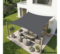 Sekey Voile d'ombrage Carré 3x3m Imperméable, PES 160g/m² Haute Densité, Résiste Intempéries/Déchirures, Couture Scellée (Étanche) & UV 95%, pour Balcon Terrasse Jardin, Anthracite