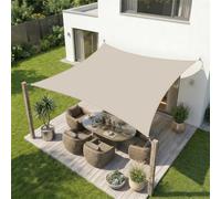 Sekey Voile d'ombrage Rectangulaire 2x3m Imperméable - sans Couture, PES 160g/m² Haute Densité, Anneaux Acier INOX, Effet Lotus, Résistant Déchirures & UV 95%, pour Balcon Terrasse Jardin, Taupe