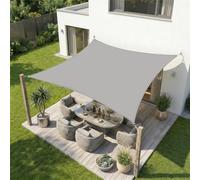 Sekey Voile d'ombrage Rectangulaire 3x4m Imperméable, PES 160g/m² Haute Densité, Résiste Intempéries/Déchirures, Couture Scellée (Étanche) & UV 95%, pour Balcon Terrasse Jardin, Gris Clair