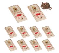 Sekfpnk 10 Pièges à Souris en Bois, pièges à Souris à Ressort Haute efficacité, réutilisables, Tapette à Souris en Bois pour contrôler efficacement Les infestations de rongeurs