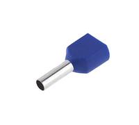 SeKi 14222 Lot de 100 embouts de câble jumelés 2 x 2,5 mm² Bleu 2,5 mm²