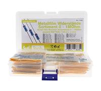 SeKi 17445 Assortiment de 525 résistances 0,25 W câblées de 0 ohm-1 m ohm 17 types différents compatibles avec les planches à emboîter