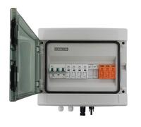 SeKi AC/DC 1 chaîne 3P DC, 4P AC T2 Boîte de raccordement solaire Protection contre les surtensions/la foudre 32 A 1000 V Boîtier en saillie IP65 12 modules ; PV photovoltaïque