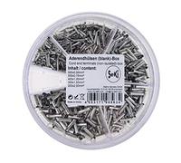 SeKi Assortiment d'embouts de câble non isolés 0,5-2,5 mm² (1900 pièces), gris