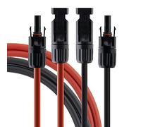 SeKi Câble solaire 4 mm² rouge/noir - 1,0 m - Avec connecteurs - Câble d'extension - Câble PV H1Z2Z2-K - Kit de raccordement 1 x rouge + 1 x noir