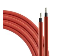 SeKi Câble solaire 6 mm² 20 m H1Z2Z2-K rouge PV pour panneaux solaires jusqu'à 1500 V Double isolation flexible en cuivre pur