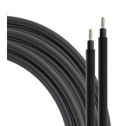 SeKi Câble solaire 6 mm² 5 m H1Z2Z2-K noir PV pour panneaux solaires, jusqu'à 1500 V, flexible, double isolation, câble en cuivre pur, anneau