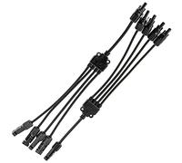 SeKi Lot de 2 connecteurs en Y à 4 voies - Avec câble pour la commutation en parallèle des panneaux solaires - Adaptateur parallèle pour panneau solaire - Fiche PV adaptée pour les installations îles.