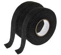 SeKi Lot de 2 rouleaux de ruban isolant pour faisceau de câbles - 19 mm x 15 m - Non tissé - Noir - Pour câbles de voiture - Isolant le bruit - Autocollant.