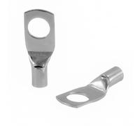 SeKi Lot de 25 cosses tubulaires 2,5 mm² - Diamètre du trou M5 - Cosses de câble non isolées en cuivre étamé - Connecteurs pour câbles de batterie, boîtes de distribution, voiture