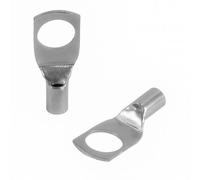 SeKi Lot de 25 cosses tubulaires 2,5 mm² - Diamètre du trou M6 - Cosses de câble non isolées en cuivre étamé - Connecteurs de câbles pour câbles de batterie, boîtes de distribution, voiture