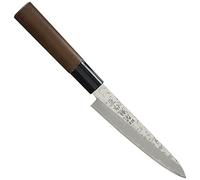 Seki Riu Couteau Japonais Lame Martelé Acier Inoxydable Couteaux de Cuisine fabriqué au Japon Plusieurs Modèles (Petty 12 cm)
