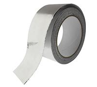 SeKi Ruban adhésif autocollant en aluminium - 50 mm x 25 m - Résistant à la chaleur - Pour réparer, isoler, sceller ou bloquer la vapeur