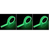 SeKi Ruban adhésif fluorescent auto-luminescent 25 mm x 10 m - Ruban de marquage lumineux lumineux dans The Dark - Ruban réfléchissant phosphore autocollant (Lot de 3)