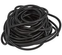 SeKi Tube ondulé Flexible - Diamètre intérieur : 7 mm - 20 m - Ouvert - Protection de câble - Noir - Diamètre intérieur : 7 mm