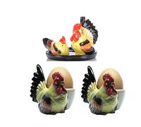 Sel Poivre Mélange Ensemble Motif Poulet/Coq coquetiers cadeau table cuisine/maison ceramique 5 pieces