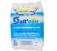 Sel pour Traitement de l'eau de Piscine - Sac de 25kg - Adoucisseur d'eau Performant - Produit Naturel Grande Pureté Dont 99,7% de Chlorure de Sodium - Fourni avec Instructions - Salt eau