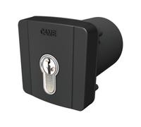 Sélecteur ncastrer et cylindre serrure DIN pour commandes en 230V. Gris RAL7024 CAME 806SL-0100