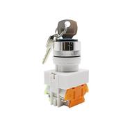 Sélecteur de bouton XB2-BG25 LA38 LAY7, 22mm, interrupteur e verrouillage rotatif, 2 3 positions 1NO1NC 2NO avec 2 boutons-poussoirs de verrouillage à clé, 1 pièce