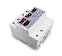 Sélecteur de phase sur rail Din 100A 63A, 3 phases 3P + N, protection contre les surtensions et sous-tensions réglables, moniteur de protection de courant, protecteur de relais(100A phase selector)
