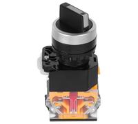 Sélecteur Rotatif à Came 2 Positions Ac0-ac440v ABS Alliage Argenté | Contact Parallèle, Trou de 22mm, Structure Pratique, Portable, Verrouillage Maintenu, Usage Industriel