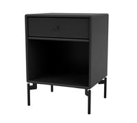 Montana Table de chevet Dream black 05. pieds noirs laqués