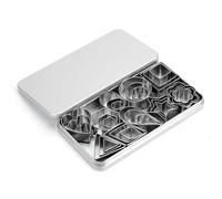 Selecto Bake Lot de 30 mini emporte-pièces pour biscuits sucrés pour découper l'argile polymère, la pâte à pâtisserie, la pâte à tarte et les fruits, tampons métalliques en forme d'étoile, fleur,