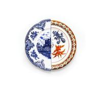 Seletti Assiette plate Hybrid Isaura Ø 27,5 H 2,3 Porcelaine Multicolore set de 6