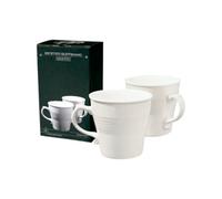 Seletti Lot de 2 tasses en porcelaine Blanc 10,2 x 10 cm | Set 2 Tazze di Design Selab + Alessandro Zambelli | Porcellana e Vetro BorosilicatoScopri il set di due tazze di design fir