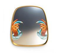 Seletti Papier Toilette Home Hands With Snakes Miroir Doré/ Multicolore