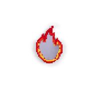 Seletti Pixel Flame Miroir Rouge/ Orange/ Jaune
