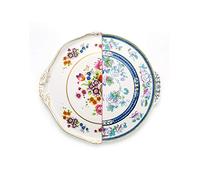 Seletti – Plat Hybrid-Dorotea en porcelaine rond multicolore Ø 35 cm