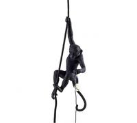Seletti Singe Avec Corde Plafonnier Noir Extérieur