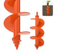 SELEWARE Foret hélicoïdal pour plantation - Foret tarière de jardin robuste de 10,2 x 30,5 cm, convient aux perceuses hexagonales de 9,5 mm - Outil de plantation d'ampoules, de poteaux de tarière pour