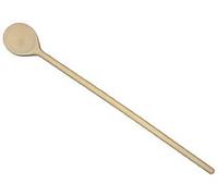 SeleXions Grande cuillère de cuisine ronde en bois de hêtre 60 cm