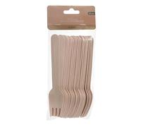 Self Import Agencies FOURCHETTES EN BOIS - SET DE 20 PIECES -16CM