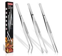 SelfTek Pince de Cuisine en Inox Professionnelle 30 cm - Lot de 3 Multifonction