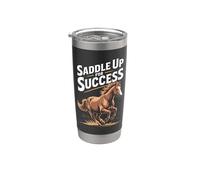 Selle Up For Success Motivational Horse Rider Spirit Gobelet isotherme en acier inoxydable double paroi