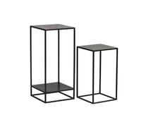 Sellettes gigognes en métal noir L34 cm (lot de 2) IGGY