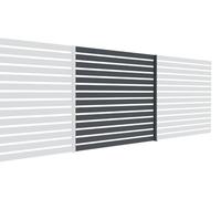 Sellon24 Élément de clôture en aluminium avec garnissage à lamelles 20 x 100 mm et poteaux PRO 70 x 70 mm, anthracite RAL 7016 mat, revêtu par pulvérisation