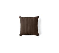 Selma - coussin - en velours côtelé - 40x40 cm - Marron