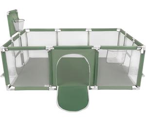 Selonis ohrádka Detské veľké ihrisko s 900 loptičkami Ohrádka pre deti, zelená : biela/žltá/oranžová/detská modrá/tyrkysová