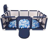 Selonis parc pour enfants avec 900 balles parc pour enfants, bleu foncé:bleu bébé/bleu/perle